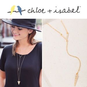 🆕 Pavé Chevron + Spike Y-Necklace c+i N333G